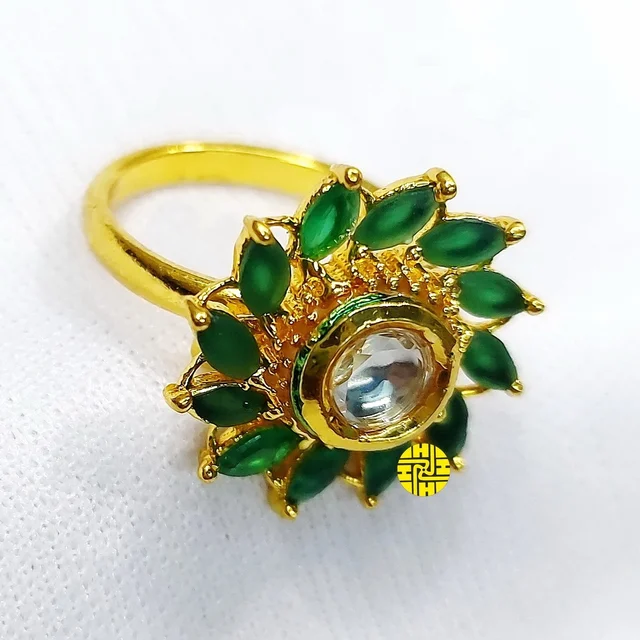 HJ Designer Ring Hjr-020wh - White, Gold plating