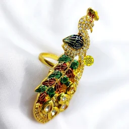 HJ Designer Peacock Multi Ring - Hjr-024a - Multi, Gold plating