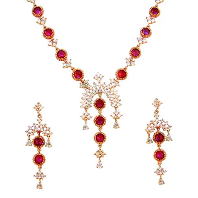 HJ Designer Pearl Necklace Set - Hjs-046c - Pearl White, Gold Plating