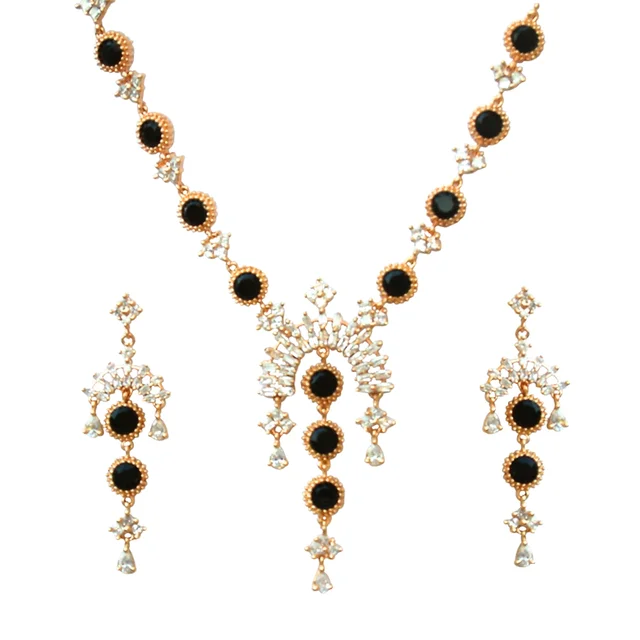 HJ Designer Pearl Necklace Set - Hjs-046c - Pearl White, Gold Plating