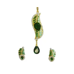 HJ Designer Pendant Set Hjs 0284a - Black, Gold Plating