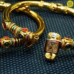 HJ High Gold Plating Designer Bangles Hmb 013a - Multi, Gold Plating, 2.4 Flexible