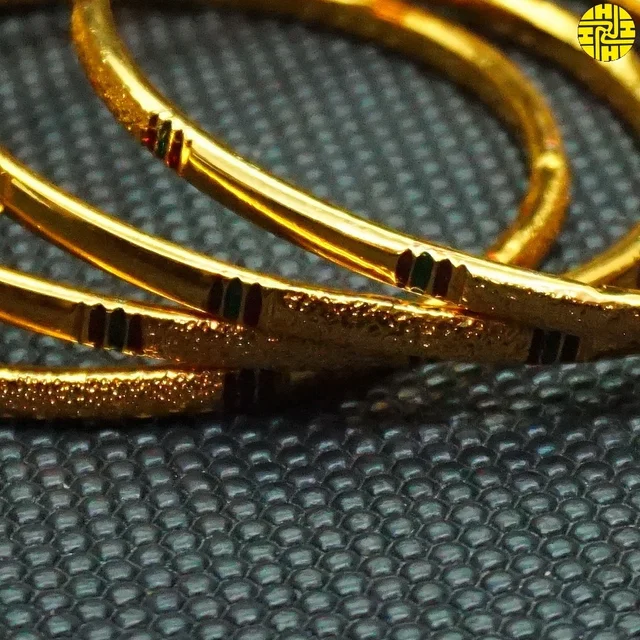 HJ High Gold Plating Designer Bangles Hmb 029a - Multi, Gold Plating, 2.4