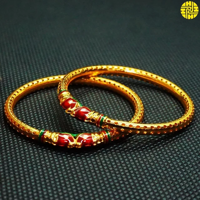HJ High Gold Plating Designer Bangles Hmb 051a - Multi, Gold Plating, 2.6