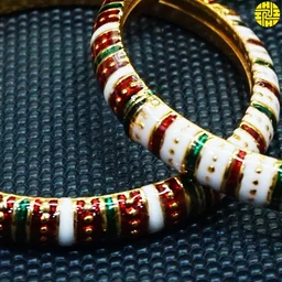 HJ High Gold Plating Designer Bangles Hmb - 060a - Multi (white), Gold Plating, 2.4