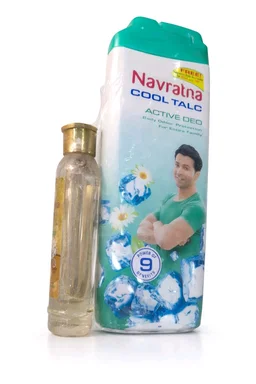 Navratna Cool Talc Mint Fresh , Navratna gold Ayurvedic Oil free 100 g power + 35ml oil free