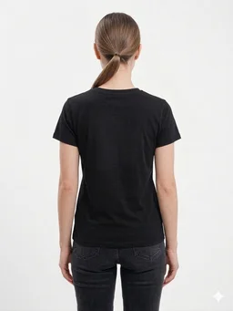Storm Valor Women's Black "Love" Daisy Floral T-Shirt | Storm Valor Casual Wear | 160 GSM Durable Polycotton - L, Black