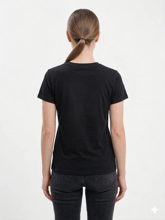 Storm Valor Women's Black "Love" Daisy Floral T-Shirt | Storm Valor Casual Wear | 160 GSM Durable Polycotton - L, Black