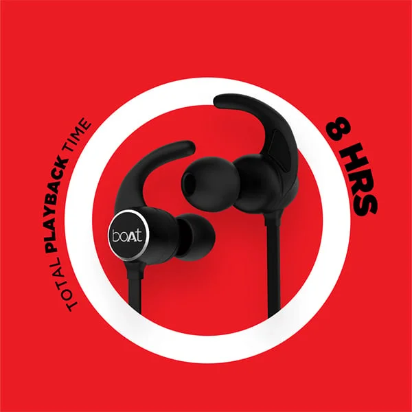boAt Rockerz 255R Bluetooth Earphones with Mic - Black - Black