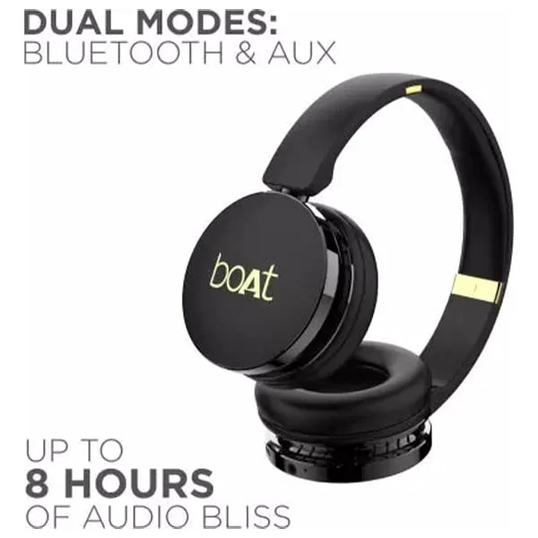 boAt Rockerz 370 Wireless Headphone - Black - Black
