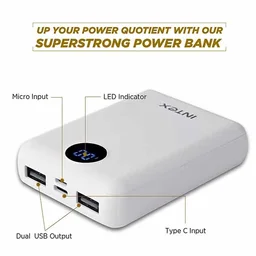 Intex INTEX 10000mAH Li-Polymer Power Bank 02 Mini with Fast Charging