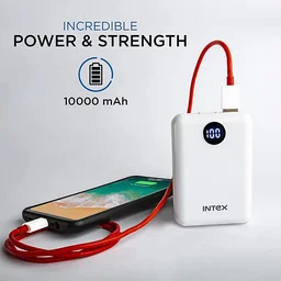 Intex INTEX 10000mAH Li-Polymer Power Bank 02 Mini with Fast Charging