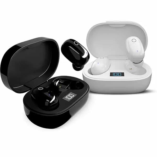 Intex Air Studs Flair True Wireless Earbuds (Black) - Black, White
