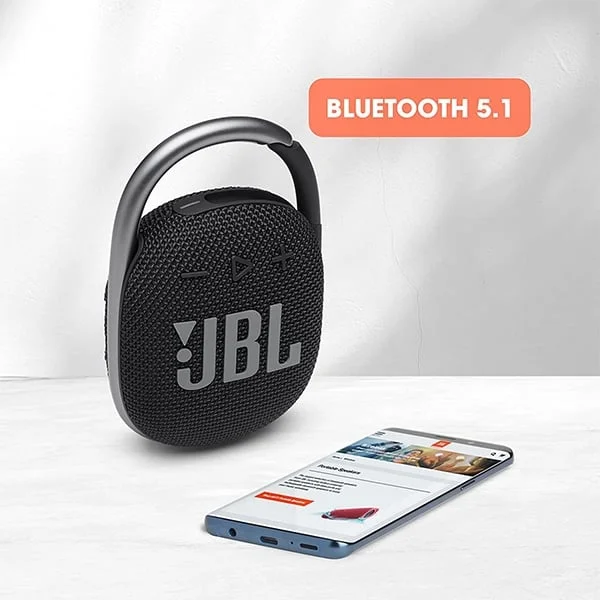 JBL Clip 4 Portable Bluetooth Speaker - Black - Black