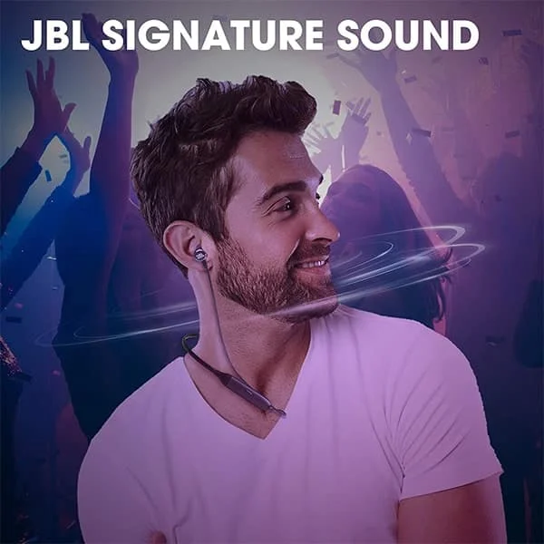 JBL Live 220BT in-Ear Wireless Neckband Headphones - Black - Black