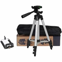 Portable and Foldable Metal 3110 Tripod With Mobile Clip Holder Bracket