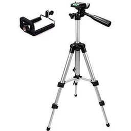 Portable and Foldable Metal 3110 Tripod With Mobile Clip Holder Bracket