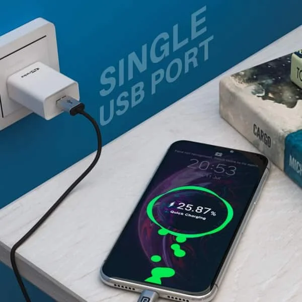 Portronics Adapto 62 2.4 A Mobile Charger with Detachable Cable