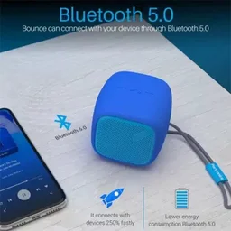 Portronics Bounce POR-952 Portable Bluetooth Speaker with FM - Black, Blue