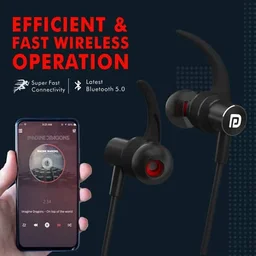 Portronics Harmonics 216 Bluetooth Headset - Black - Black
