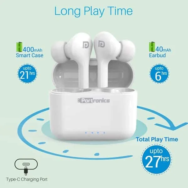 Portronics Harmonics Twins 33 Truly Wireless Bluetooth Earbuds