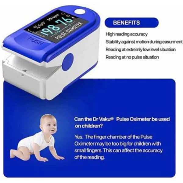 Pulse Smart Oximeter with OLED Colour Display (Blue)
