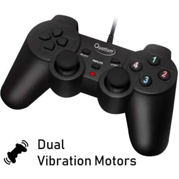 Quantum QHM 7468-2V USB Gamepad (Black)