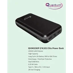Quantum QHM20KP Elite 20000 mAh Power Bank