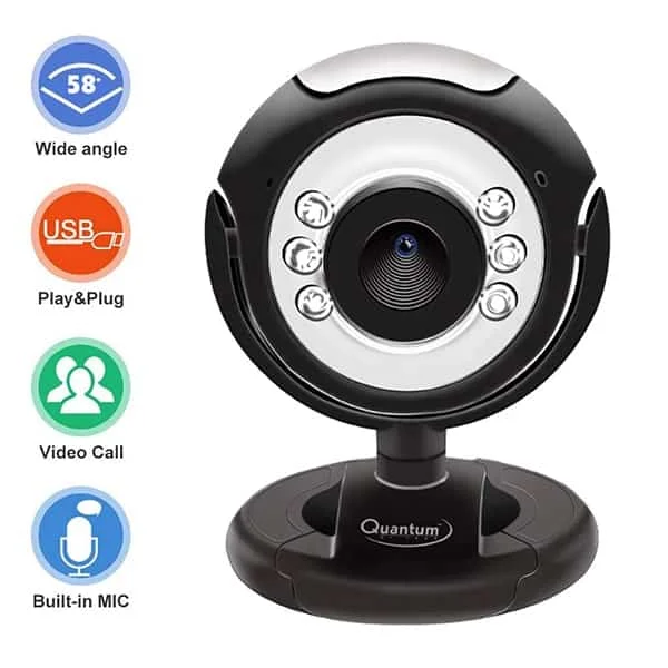 Quantum QHM495LM 6 Light Webcam For Laptop/Desktop