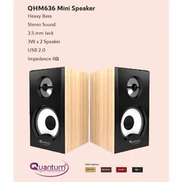 Quantum QHM636 USB Mini Wooden Laptop/Desktop Speaker