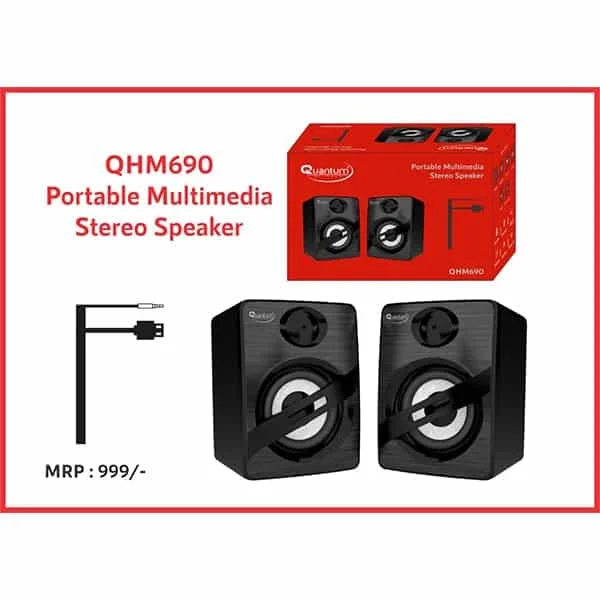 Quantum QHM690 Portable 6W Laptop/Desktop Stereo Speaker