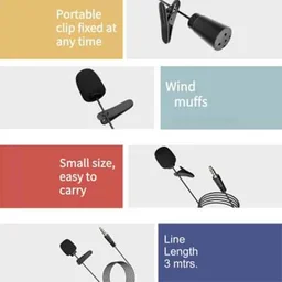 Ubon 3.5mm Aux Clip CM-50 for YouTube Collar Mic