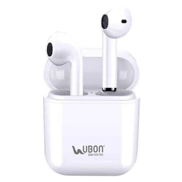 Ubon BT-200 Wireless Earbuds Bluetooth Headset (White, True Wireless)