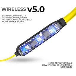 Ubon BT-5200 Bluetooth Headset with Mic (Black & Yellow, In the Ear)