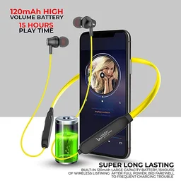 Ubon BT-5200 Bluetooth Headset with Mic (Black & Yellow, In the Ear)