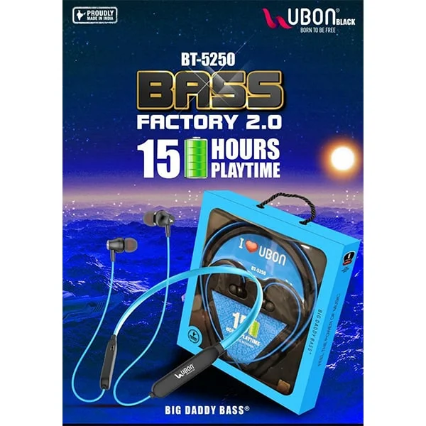 Ubon BT-5250 BASS FACTORY 2.0 Wireless Neckband