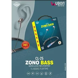 Ubon CL-25 Zono Bass Wireless Neckband with 15 Hour Battery Life