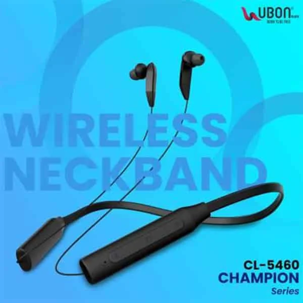 Ubon CL-5460 Wireless Neckband With Magnetic Earbuds
