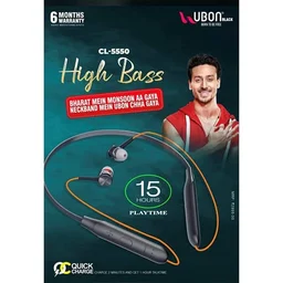Ubon CL-5550 High Bass Neckband With Quick Charge