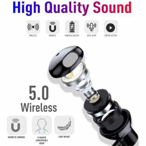 Ubon CL-60 Built-in Magnetic Earbuds Bluetooth Headset
