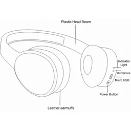 Ubon HP-60 Bluetooth Headset with Mic - Red