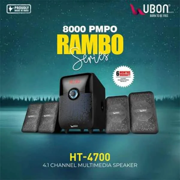 Ubon HT-4700 40 W Bluetooth Home Theatre (Black, 4.1 Channel)