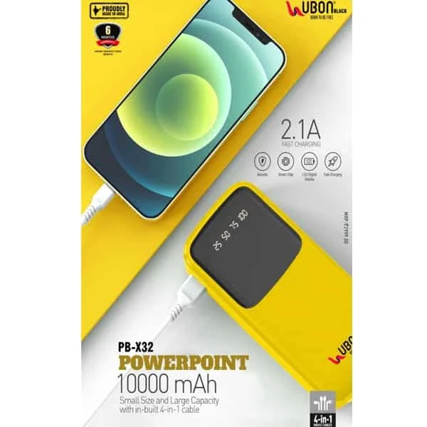 Ubon UBON PB-X32 10000 mAh Li-Polymer Power Bank