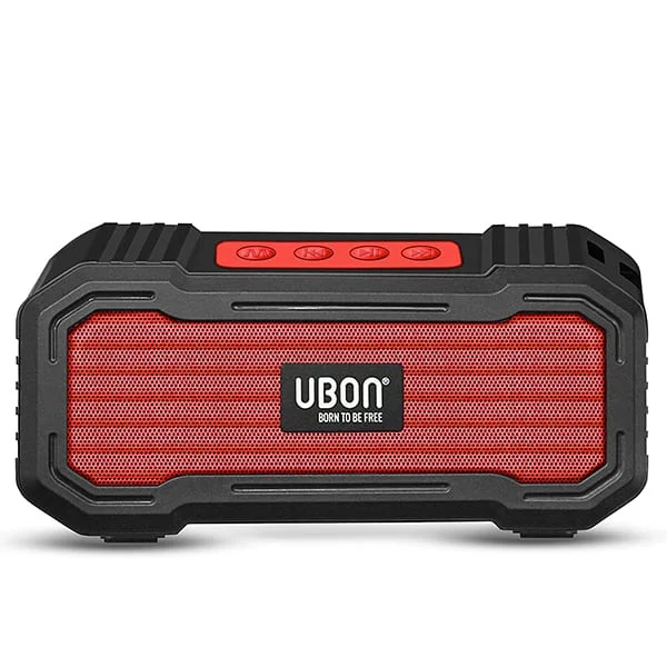 Ubon SP-185 Built-in Fm/USB/TF-Card Player 10 W Bluetooth Speaker - Red - Red