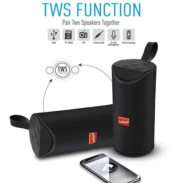 Ubon SP-39 5W Wireless Speaker Portable Bluetooth Rechargeable Travel Speaker