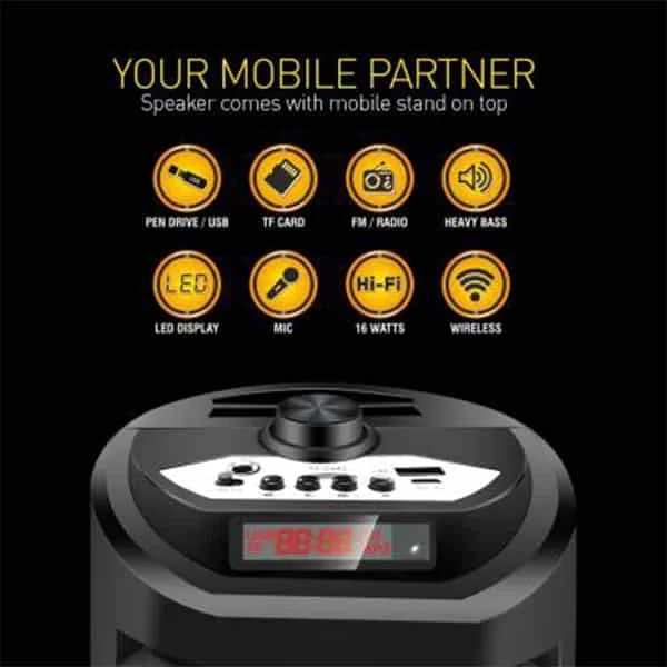 Ubon SP-610 Party Box Wireless Speaker with Mobile Stand
