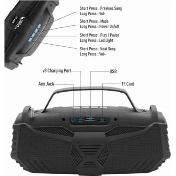 Ubon SP-6820 Octane Wireless speaker with LED Lights