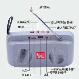 Ubon UBON SP-6850 Beatbox Wireless Speaker Portable TWS Bluetooth Rechargeable Travel Speaker