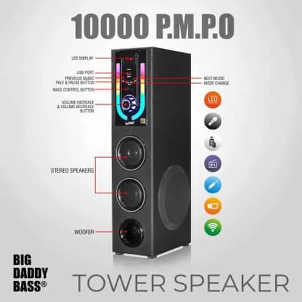 Ubon TW-3800 London Tower 60W Bluetooth Home Theatre