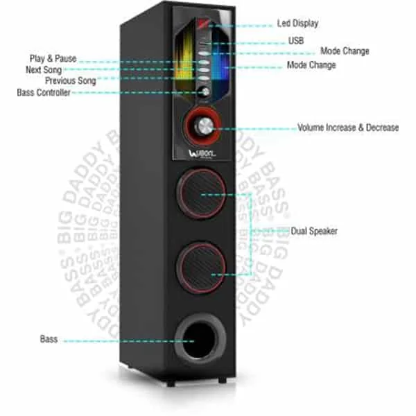 Ubon TW-4000 Big Blaster Multimedia Tower Speaker
